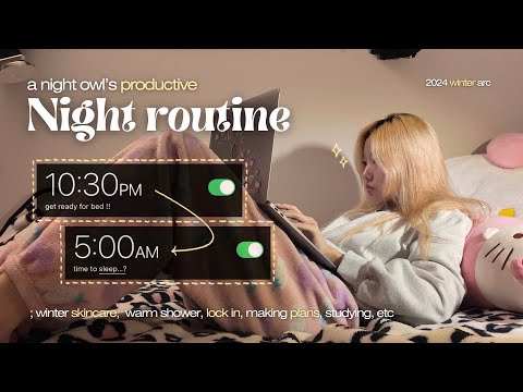 time to LOCK IN! a night owl’s 6 hours *productive* night routine