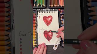 how to elevate art with color theory ❤️ #colortheory #arttutorial #drawing #coloredpencil