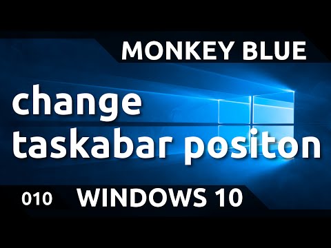 Windows 10: how to change taskbar position