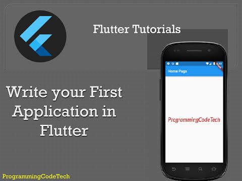Flutter  Tutorial: Create First Flutter Application: Flutter Dart Tutorial