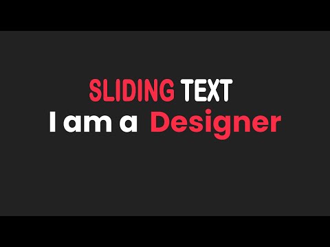 Sliding Text Animation Using Javascript | Rizowan Ahmed Safi