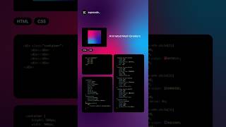 Animated mesh gradient Stack: HTML & CSS. #webdevelopment #webdesign #webdeveloper #html #website