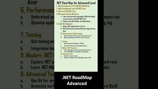.NET Roadmap for Advanced Developers || dot net developer