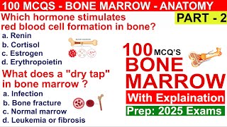 Bone Marrow | Bones | Skeletal System | 100 Mcqs Bone Marrow | Bone Anatomy | Blood Cells Formation