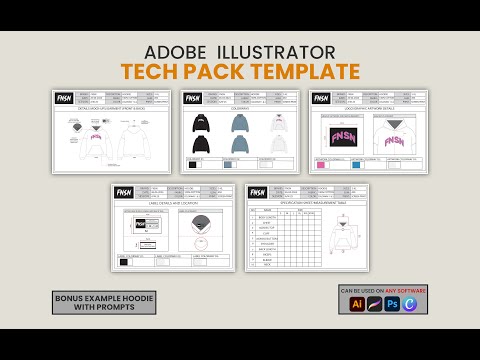 How to Make Tech Pack in Illustrator | Tech Pack Template #techpack #adobeillustrator #streetwear