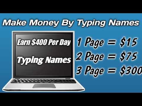 How To Make Money By Typing Names | Earn Money By Just Typing Names #makemoney #earnmoney