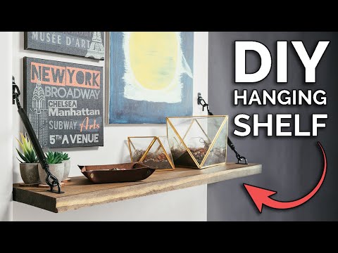 Easy DIY FLOATING SHELVES Super Strong | How To Woodworking ( hanging shelves )