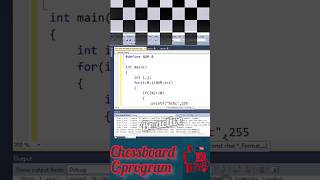 C program to print a chessboard pattern #programming #beactive #shorts #34