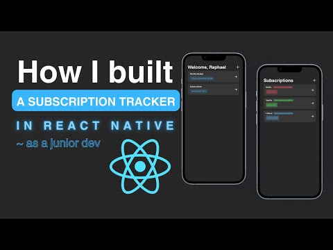 How I built a subscription tracker in react native