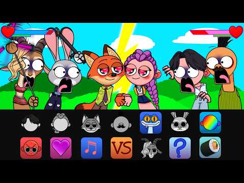 Sprunki Battle Mod - ZOOTOPIA 2 VS KPOP DEMON HUNTERS
