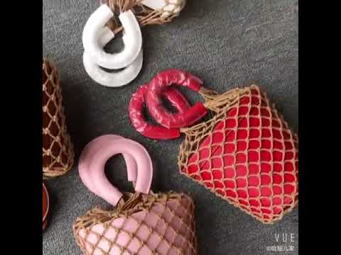 Bucket Bag With Net - Trendy Ladies Purses