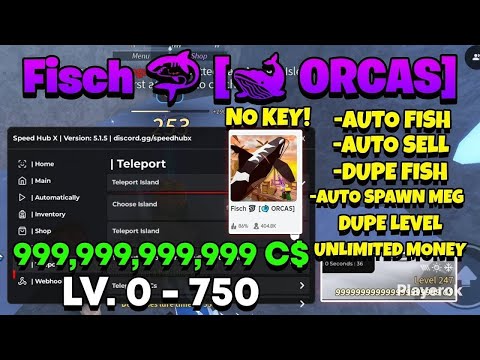 FISCH Script Gui NO KEY with Auto Catch, Auto Sell, All Rods, Infinite Fish! 2026