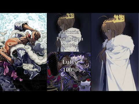 Artoria Pendragon VS Luffy(vs battle alight motion )