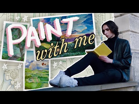 paint with me (studio ghibli scenes) 🌿 a london art vlog, using gouaches and some real art talk