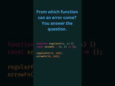 From which function can an error come You answer the question #shortvideo#coding#shorts