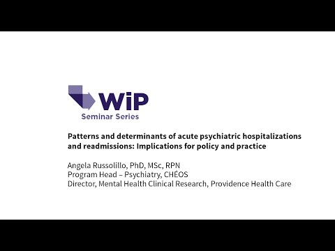 CHÉOS Work in Progress Seminar (Nov 16 22): Health service use & mental illness — Angela Russolillo