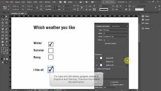 How to Add checkbox in Indesign CC