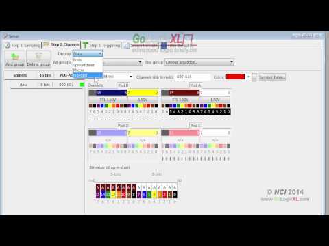 Logic Analyzer GoLogicXL: Tab areas (channels #02)