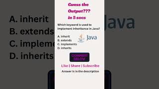 Java Inheritance | Java Interview Question #coding #javashorts