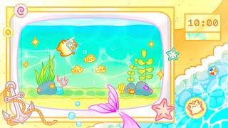Lofi Hammy's Tropical Study Retreat! 🐠 [2HR cute pomodoro timer 25/5] 🫧 𓇼⋆ ˖°