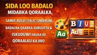 Text Formatting: Background Color, Style, Capitalization & Alignment(#midab#text#bacground  #casharo