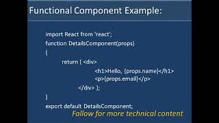 11. ReactJS Functional component