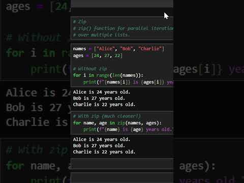 Python's zip() function: the ultimate matchmaker for your iterables
