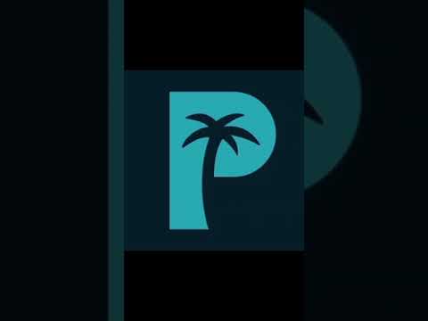 Awesome p + Palm tree logo design process - Logo Design 2022 | Illustrator CC2022
