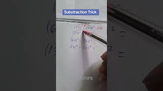 Substraction Trick #shorts #mathtricks #maths #multiplication #mathtips #substractiontricks