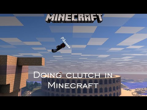 Pickaxeee, doing mlg in Minecraft