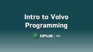 Intro to Volvo Programming Webinar