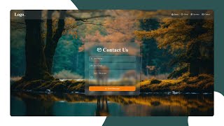Stunning Glass Effect Contact Page! 🤯 Fully Responsive & Pro Design