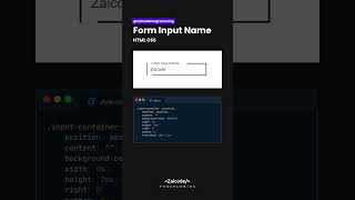 form #input #html #css #cssanimation #form #zaicode #htmlcss #codingismylife #frontend #shorts