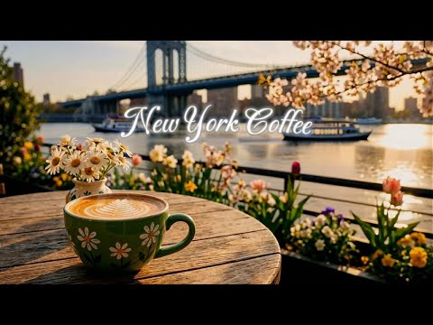 New York Café Jazz – Cozy Riverside Morning Ambience for Relaxation & Focus