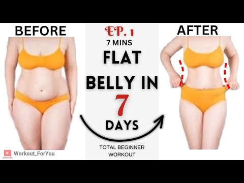 7MIN TINY WAIST & ABS WORKOUT// FLAT STOMACH AND SNATCHED WAIST// WORKOUT AT HOME "EP 1"