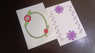 Easy and simple border design ideas/Cover page design ideas/Front page design ideas for project#diy