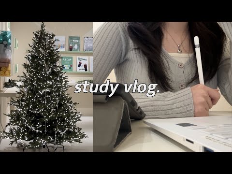 vlog • 12월이 일주일도 안 남았다고? 구라같은데? • 남들 다 종강할 때 기말고사 보고 공부하는 대학생 일상 | study vlog • college student vlog
