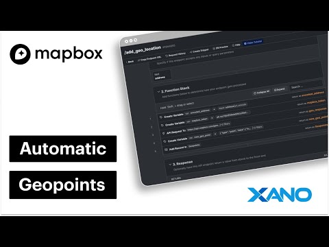 Xano & Mapbox - Convert Address to Geopoint