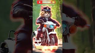 AI Cute Police Cat's Epic Motorbike Patrol - Spread the Joy! #shorts