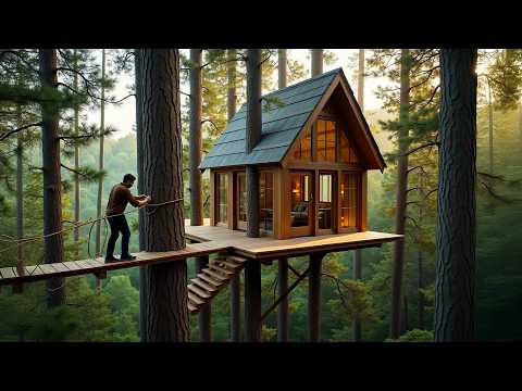 How I Built a Hidden Forest Home and Cooked Eel Over Fire – 30 Day Survival