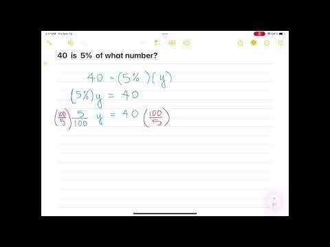 Lesson 35 Percent and Applications, finding percent of numbers, pre algebra, basic math
