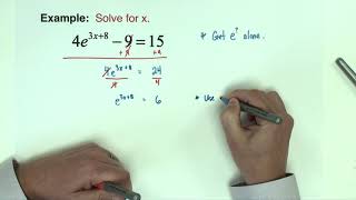 SOLVING EXPONENTIAL EQUATIONS: Base e