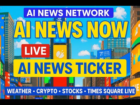 AI News Now. Live AI News Ticker. Weather, Crypto Stocks, Times Square Live