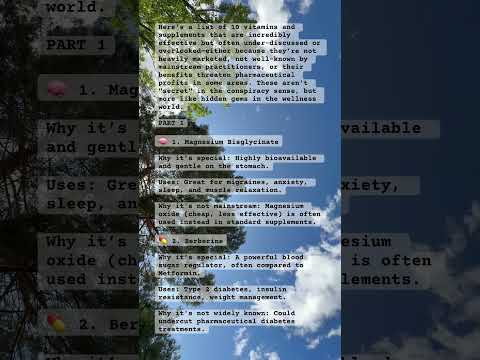 Part 1  - 10 vitamins & supplements, incredibly effective often under-discussed #secret #healthtips