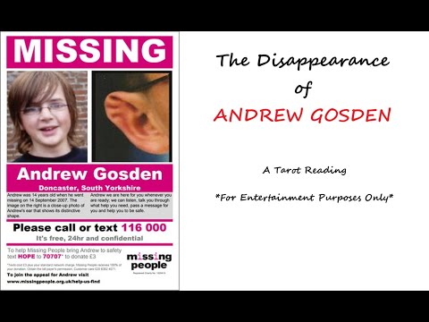 The DISSAPEARANCE of ANDREW GOSDEN, Tarot Reading, Psychic Insight, Psychic Investigation, Cold Case