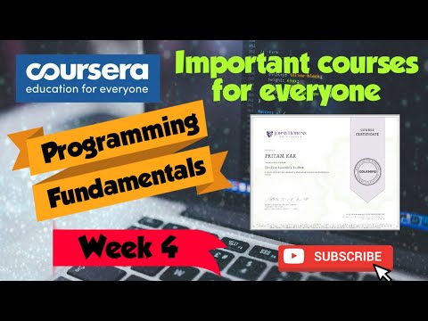 Coursera Programming Fundamentals Week 4 Solutions || Programming Fundamentals Coursera Answers 🥰🥰