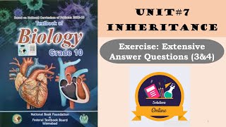Unit 7 Inheritance | Extensive Q3 & Q4 (Mendel's Monohybrid Cross) Explained| FBISE Biology 2025
