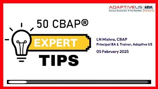 Webinar- 50 Expert Tips to Ace CBAP Certification- 5 Feb 2025