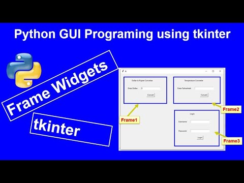 Creating Frame Widget in tkinter