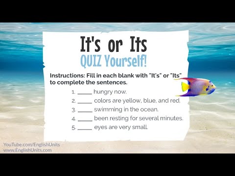 It's or Its - Quiz
